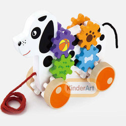 Pull Along Dog With Gears