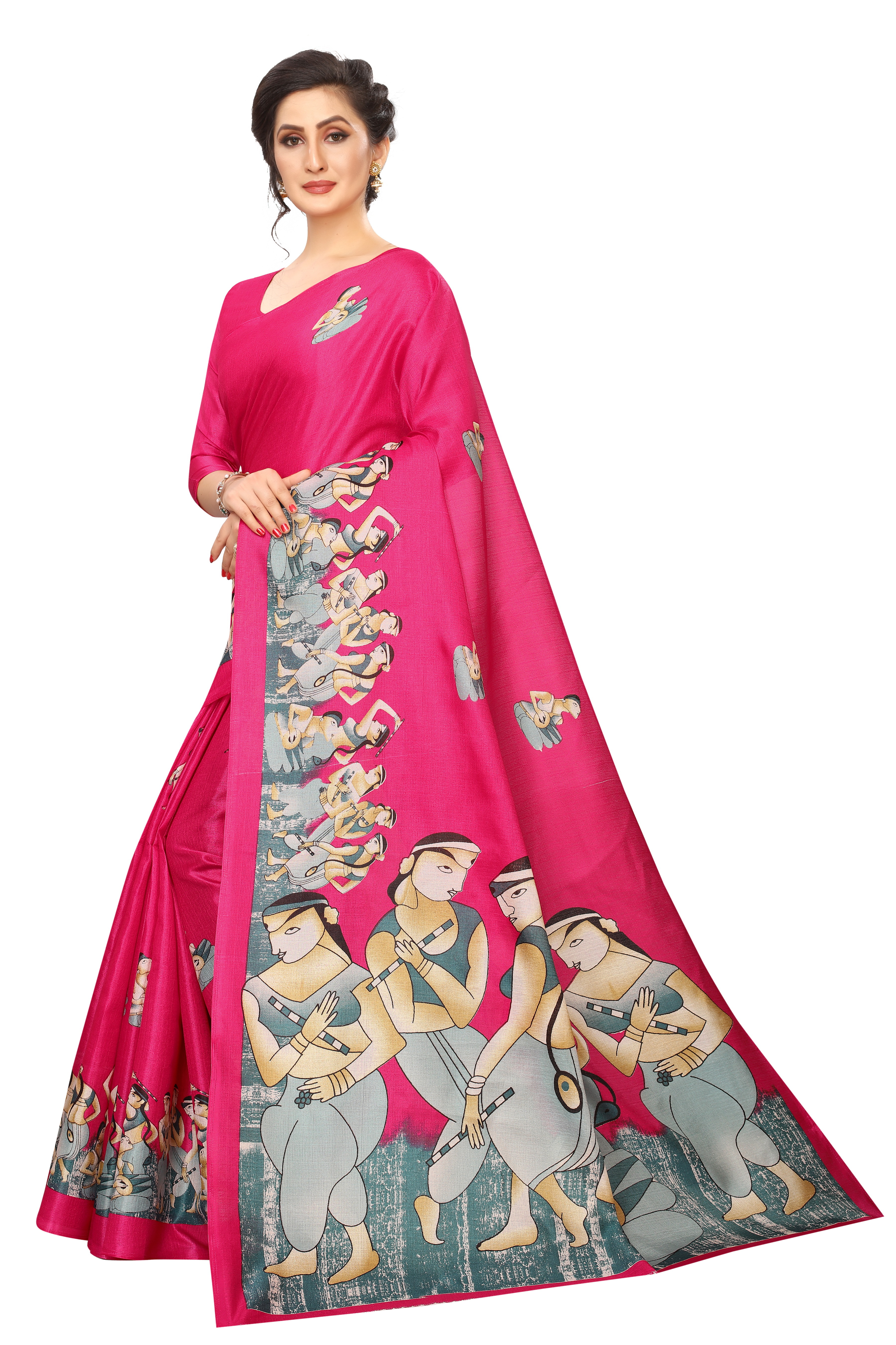 fancy saree with jhalar (tessals)