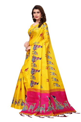cottom silk saree with jhumar (Tessls)