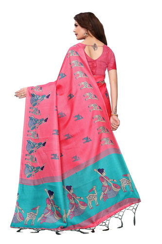 house kanjivaram saree with jhumar (Tessls)