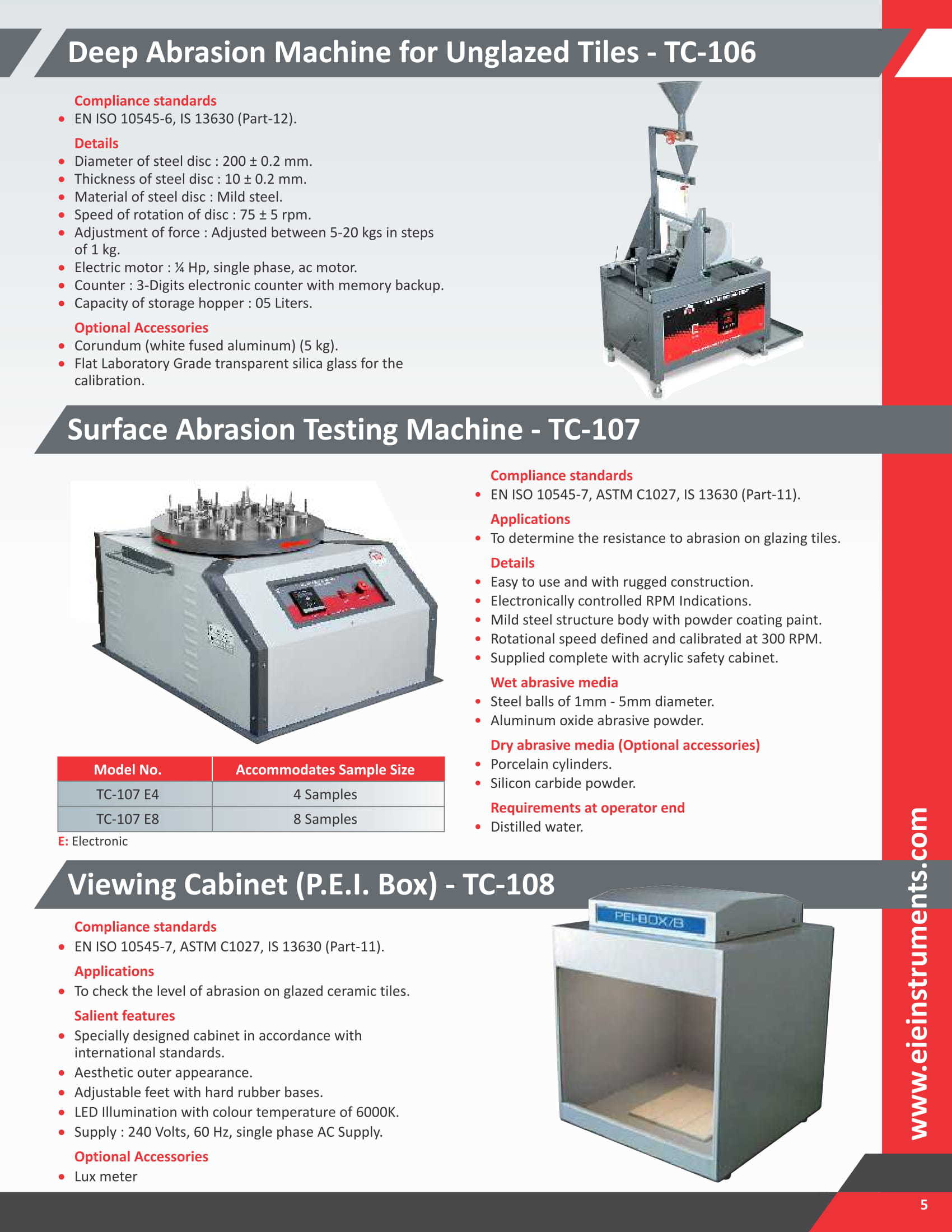 Tile And Ceramic Testing Instruments