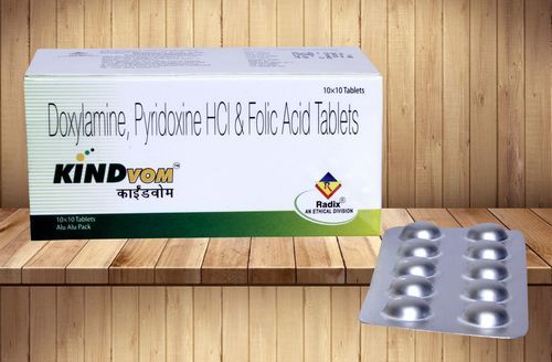 Doxylamine Pyridoxine Hcl And Folic Acid Tablets