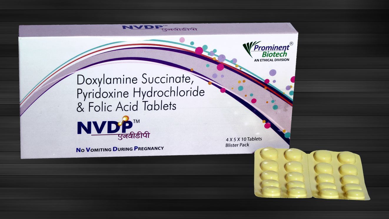 Doxylamine Pyridoxine Hcl And Folic Acid Tablets