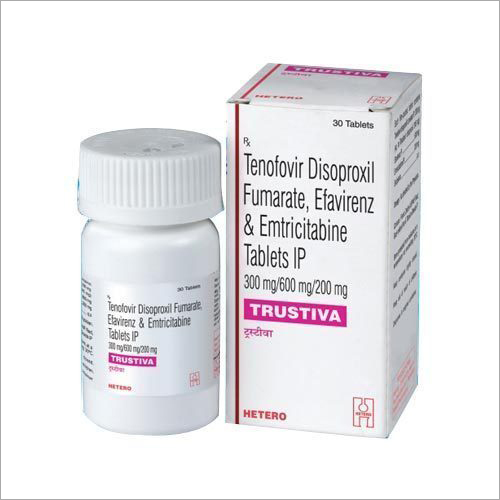 Tenofovir Disoproxil Fumarate, Efavirenz, And Emtricitabine Tablets IP - 300 mg, 600 mg, 200 mg | Clinical Use - 2.5 Year Shelf Life, Store In Dry Place