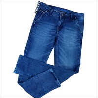 Mens Plain Blue Denim Jeans