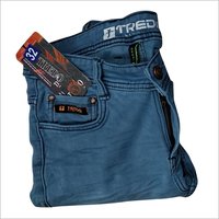 Mens Plain Blue Denim Jeans