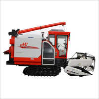Red 7 White Cab Paddy Harvester