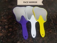 Dental Face Mirror - Plastic Material, Available In Red, Blue, White, Yellow Colors | Clinical Use, Disposable Design, Single Unit Packaging