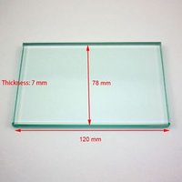 Glass Slab - 120mm X 78mm X 7mm | Green Glass, Rectangular Shape, Box Packaging, Brand Pyrax