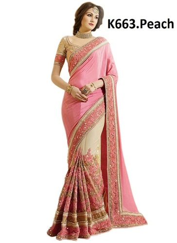 Pink Designer Embroidered Saree Collection
