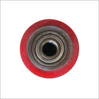 Polyurethane Tyre Pallet Roller Wheel - Polypropylene Material, Customized Length & Size, Red Color, Weighing 500 To 3000 Grams