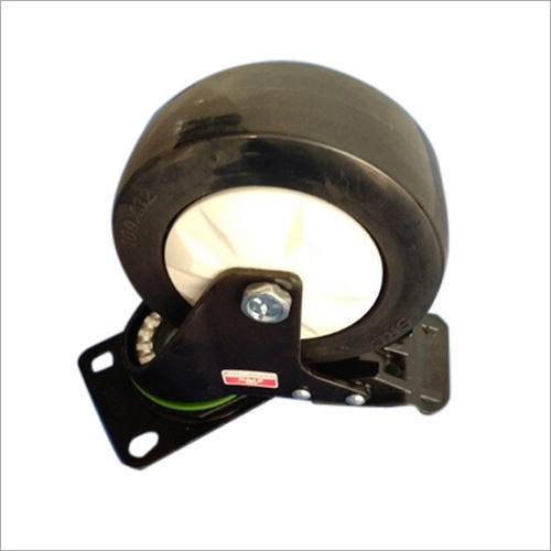 Black 100X32 Mm Pu Trolley Caster Wheel