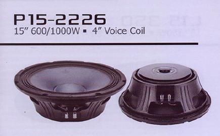P15 2226 4 Inch Voice Call Speaker Power: 600-1000 Watt (W)