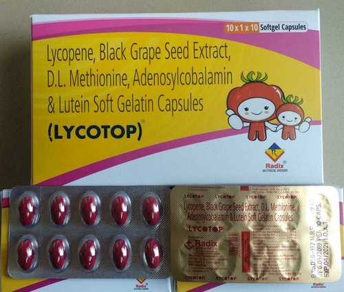Antioxidant Capsule (Lycopene,Black Grape Seed Extract,D.L.Methionine,Adenosylcobalamin,Lutein) Health Supplements