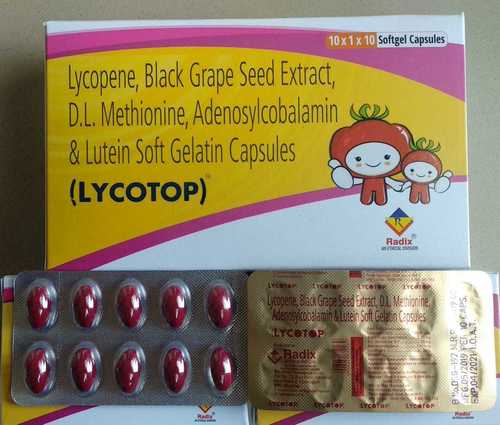 Antioxidant Capsule (Lycopene,Black Grape Seed Extract,D.L.Methionine,Adenosylcobalamin,Lutein)