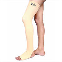 Medical Thigh High Open Toe Stockings - Smooth Knit Fabric, Classic Styling, Foldable & Portable Design Providing Optimal Leg Support