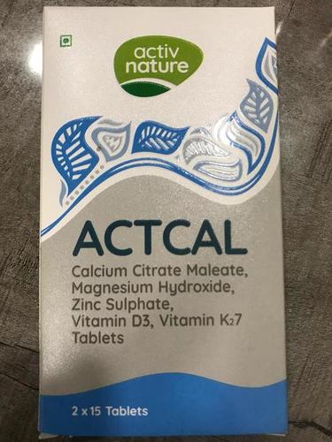 calcium citrate maleate, magnesium hydroxide, zinc sulphate, vitamin d3, vitamin K