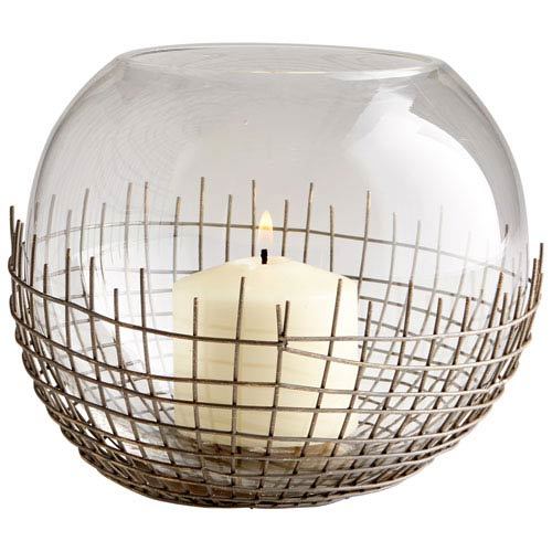 Bronze Large Glass Votive