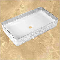 Silver Printed  Designer Table Top Wash Basin