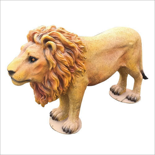 Fiberglass Lion Statue - Custom Size, Vibrant Paint Finish | Indoor & Outdoor Industrial Application