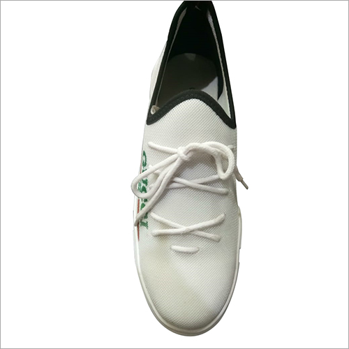 White Mens Canvas Casual Shoes