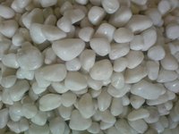 Big Size Milky White Tumbled Pebbles and Marble Round Cobbles Stone