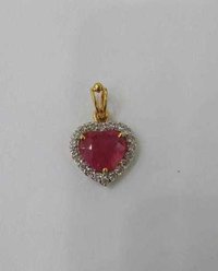 Natural Ruby Pendant - Gold Crafted With Beautiful Pink Natural Ruby | Available In All Grades, Elegant Design