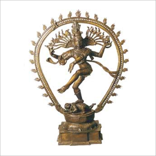 God Shiva Natraj Statue - Brass 12-18 Inches Gold | Antique Finish Corrosion Resistant Durable Elegant Design