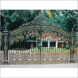 Green Cast Iron Designer Gate