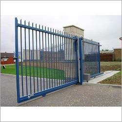 Blue Cast Iron Sliding Gate