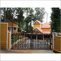 Black Cast Iron Designer Swing Gate