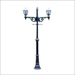 Black Garden Ci Double Arm Light Pole