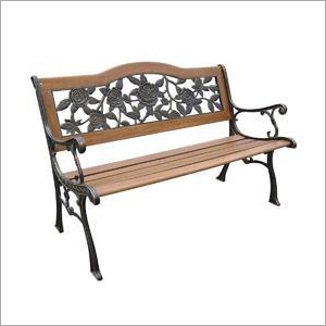 Brown Garden Cast Iron Outdoor Bench