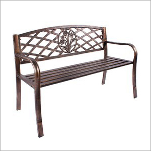 Brown Garden Metal Bench