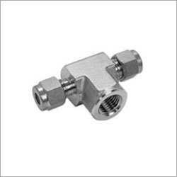 Silver 2 Way Tube Fitting