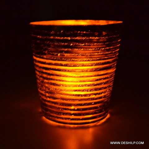 ShimmerNest Colored Glass Candle Light