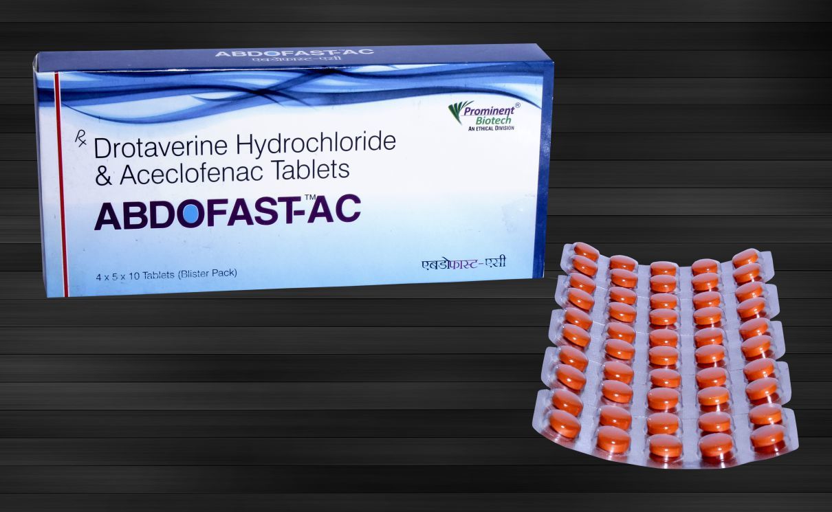 Drotaverine 80 mg & Aceclofenac 100 mg Tablet