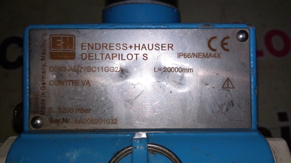 ENDRESS+HAUSER LEVEL TRANSMITTER DB53-AM71BC11GG2A