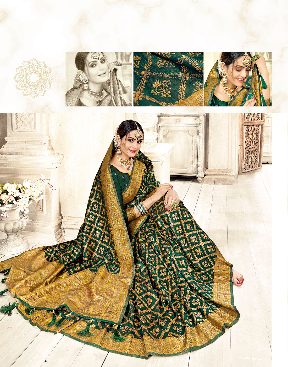 Bandhani Resham Silk Saree-RSSEAASASK542589 – Weavesmart