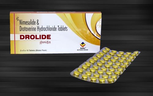 Drotaverine 80 mg & Nimesulide 100 mg Tablets