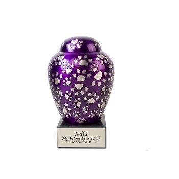 Paws of Love Pet Urn Purple New