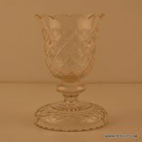 Hammered Cafe Recycled Hurricane Candleholder - Material: Glass