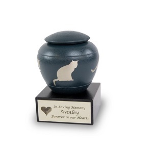 New Silhouette Cat Cremation Urn Country