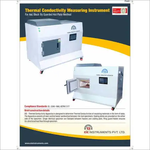 Thermal Conductivity Test Apparatus by Guarded Hot Plate Method