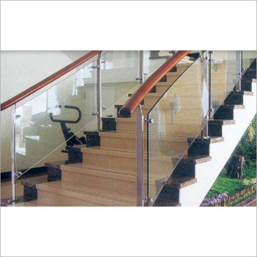 SS Wooden Glass Railing
