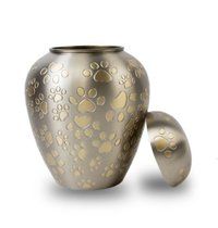 Pewter & Bronze Paws of Love Pet Urn -New