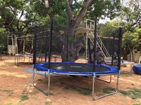 kids jumping trampoline