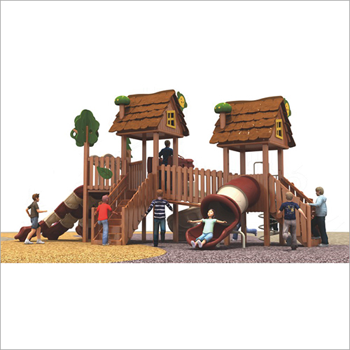 Wooden Outdoor Multi Activity Play System - Durable Wooden Build, Age 3-15 Years | Capacity For 10-12 Children, Promotes Recreation And Fitness