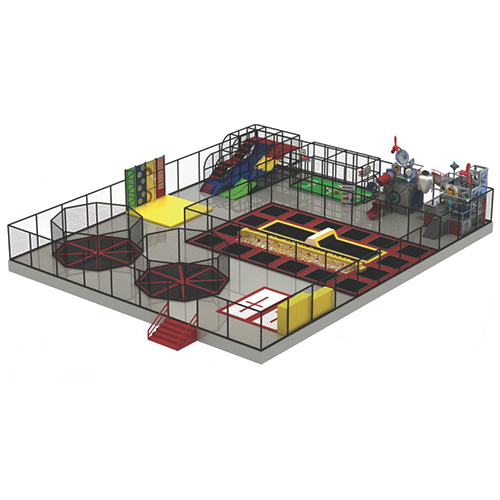 Kids Indoor Playground Amusement Park With Trampoline Diameter: 100 Foot (Ft)