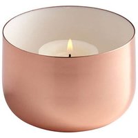 Copper Cup O Votive - 2.75 Inches Round Light Pink Candle Holder | Handcrafted Brass Design, Contemporary Home Decoration